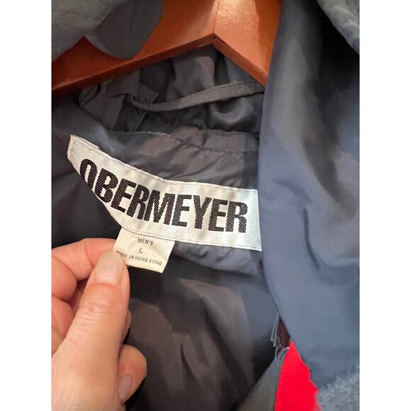 Vintage 80s Obermeyer One Piece Snow Suit Ski Suit Gray & Red L - Picture 11 of 14
